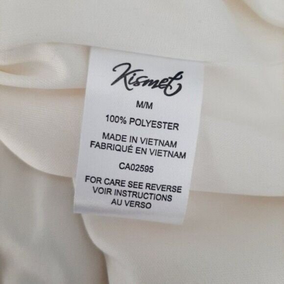KISMET Ivory Lined Tank Mini Dress Ivory Sz M - Picture 9 of 9